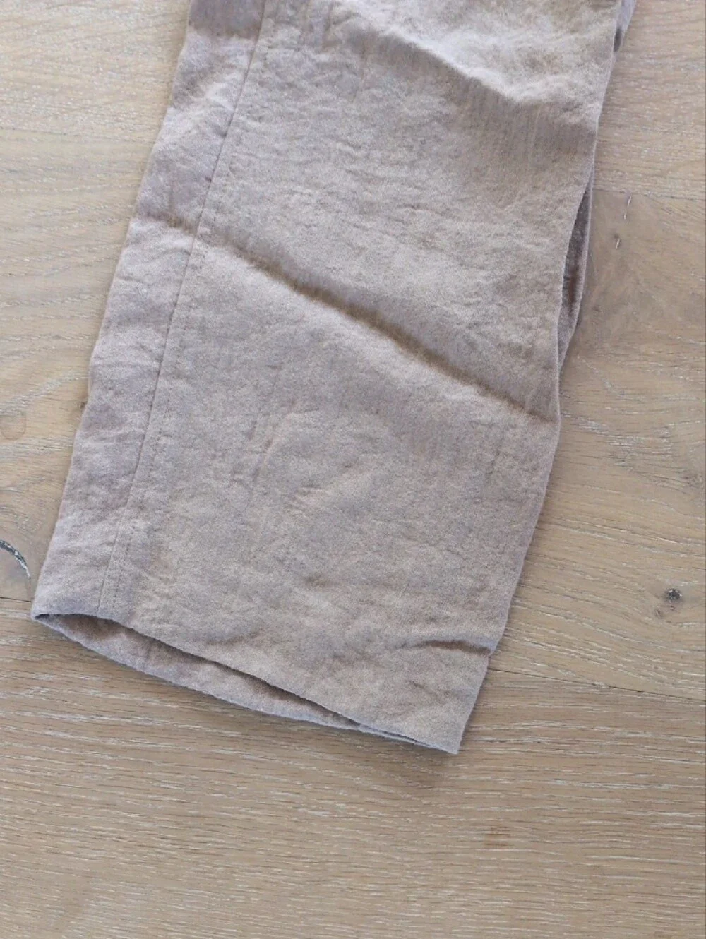 H&M Linen-like Blend Drawstring Pants — Dark Tan Size Small
